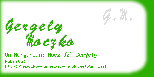 gergely moczko business card